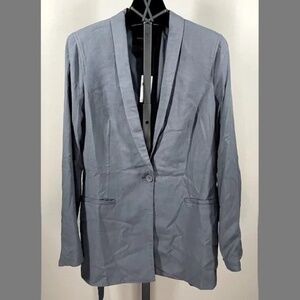 NEW Banana Republic Blazer Jacket Womens 10 gray classic preppy